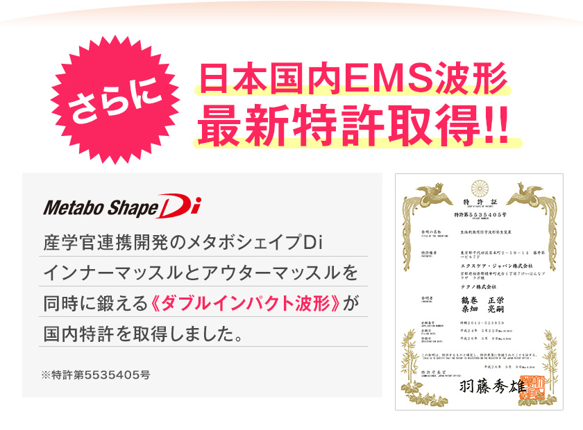 日本国内EMS波形最新特許取得!!